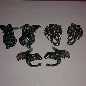 Dragon Earrings Set of Three